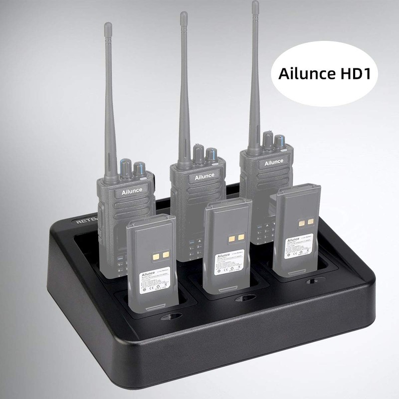 Retevis RT29 Ailunce HD1 Walkie Talkie Six-Way Charger, Practical Multi