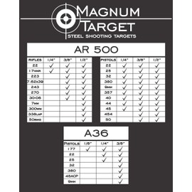 12x20 IDPA/ISPC, 12 & 8in Gongs 3/8in AR500 Steel - 3pc Metal Shooting Targets
