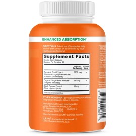 Qunol Turmeric Curcumin with Black Pepper  & Ginger, 2400mg Joint Support, 105 Count,,