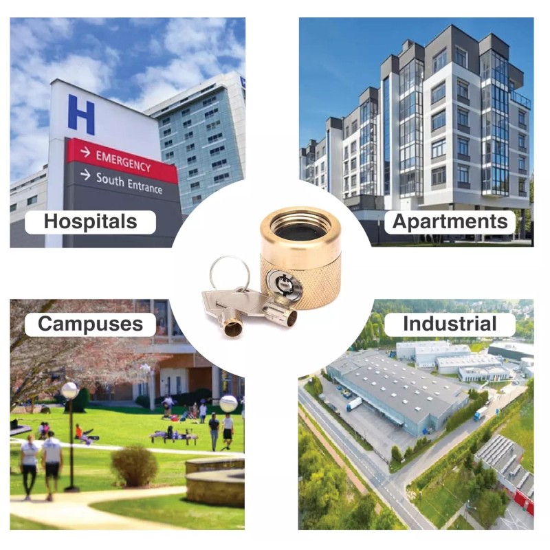 Flow Security Systems The FaucetLock | Heavy Duty Brass Construction