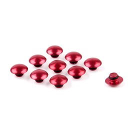 Topteng 10x M6 Red Protective Caps Screws Cover Hexagon Bolts Motorcycle with O-rin