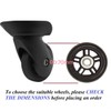 Suitcase Wheels Replacement Wheels 70 x 24 x 8 mm