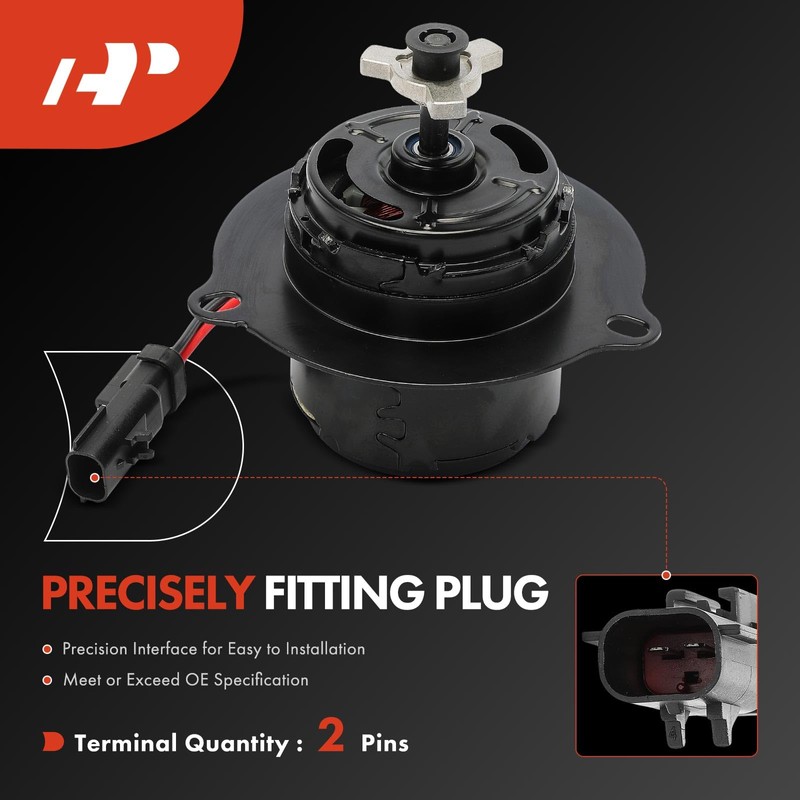 A-Premium Engine Radiator Cooling Fan Motor Compatible with Dodge Ram