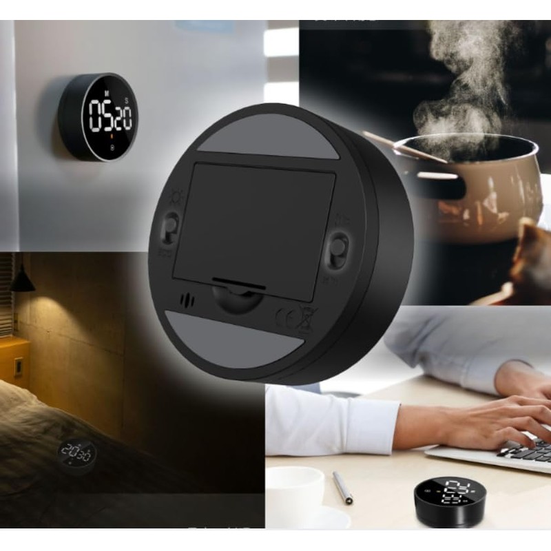 Stylish Digital Kitchen Timer with Large Clear Display - Magnetic
