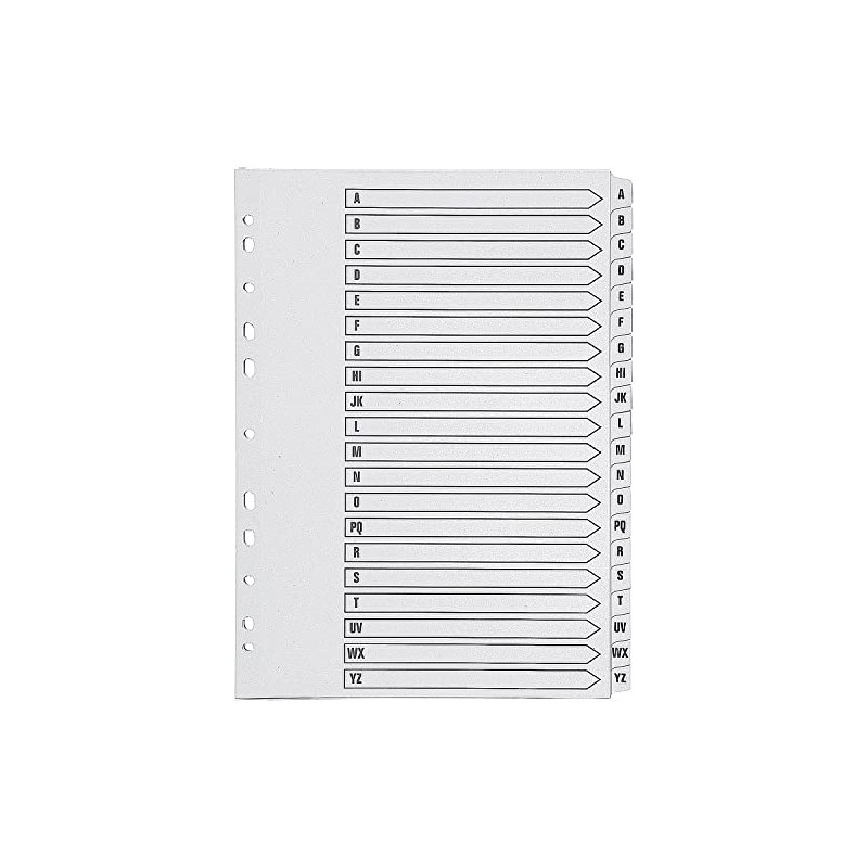 Q-Connect A4 A-Z 20 Part Polypropylene Index Multi Punched -