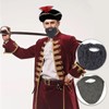 Renaissance Costume Accessories Set, Renaissance Hat Medieval Hat with Beard,