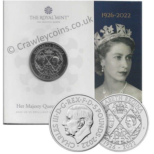2022 Queen Elizabeth II Memorial £5 Brilliant Uncirculated Coin Charles