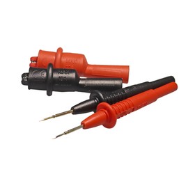 PeakTech MKS-10 Measuring Tips with Alligator Clips, Fine Test Probes for Multimeter with 4mm Connectors, Red, Black