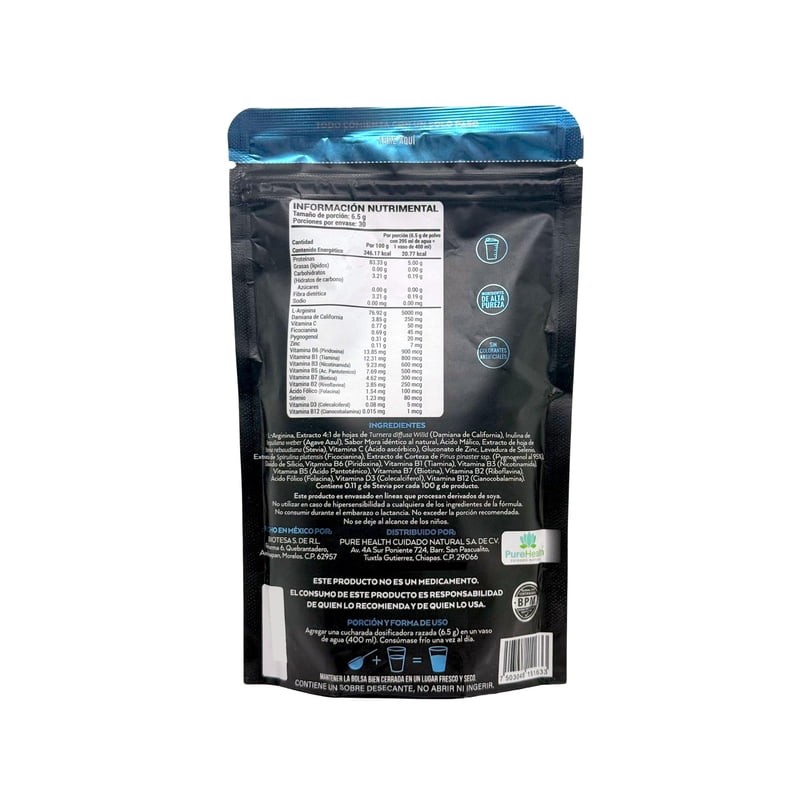 PureZeus for Men 195 g sabor Mora Azul Pure Health