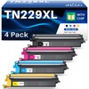 INK4U Compatible TN229XL Toner Cartridges 4 Pack Replacement for Brother