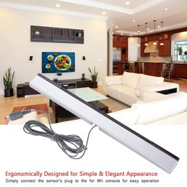Replacement Wii Sensor Bar, Wired Infrared IR Ray Motion Sensor Signal Receiver with Stand, Wired Sensor Bar for WII Console