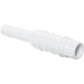 Spears SH118 Series PVC Pipe Fitting, Short Repair Coupling with EPDM O-ring, White, 1" Spigot x 1" Socket