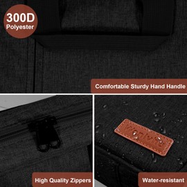 Bible Cover for Men Women, Zippered Bible Carrying Case Bible Protective Bag with Handle and Adjustable Shoulder Strap, Bible Bag for Women Men Kids (Black)