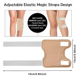 2Pcs Castor Oil Pack for Knee Castor Oil Pack Wrap for Knee Castor Oil Compress Pads with Adjustable Elastic Strap Reusable Washable Organic Cotton Patch Castor Oil Cold Pressed Wrap Kit for Le