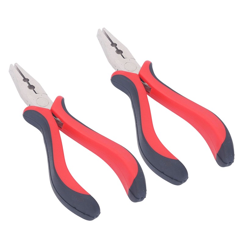 2pcs Hair Extensions Plier Ergonomic Handle Skid Resistance 2 Holes
