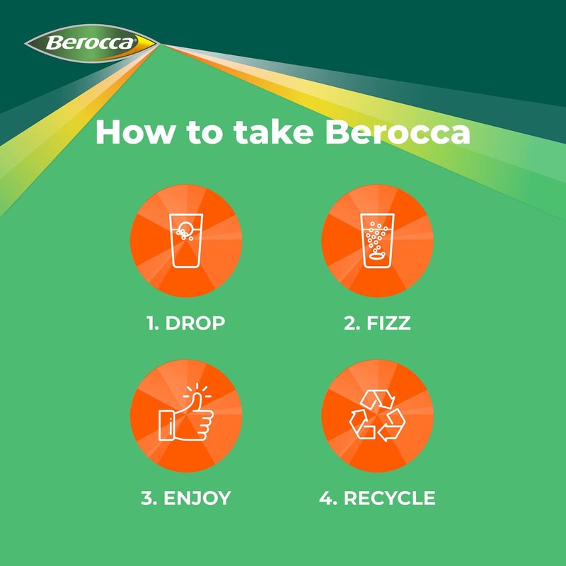 Berocca Energy Vitamin B & C Orange Flavour Effervescent Tablets