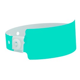 Wristco 500 Aqua Wide Plastic Wristbands for Events - Hospital Identification Bands, Medical Waterproof Patient Wristbands, Hospital ID Bracelets