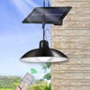 Solar Powered LEDs Ceiling Light Dimmable Shed Lights Patio Chandelier