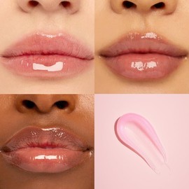 Spodare Lip Glowy Balm Cherry Blossom, Lip Gloss enriched with Shea Butter, Wolfberry Extract & Hyaluronic Acid Complex for Plumping Finish - Light Weight Travel Size for Men and Women