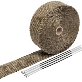 DELUXEFOX Heat Resistant Thermovantage, Muffler Vantage, Made of Fiberglass, Heat Resistant Cloth, Easy Installation, Chimney Heat Protection, Withstands High Temperatures, Noise Reduction, For Car