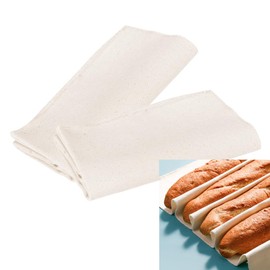 Linen Cloth Bread Baking Baker's Linen – Pack of 2, Baker's Lines for Bread Baking, Non-Stick, Breathable, Environmentally Friendly and Sustainable, for Dough Preparation and Baking, for Professionals