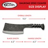 SZCO Supplies 9"" Twisted Handle Railroad Spike Cleaver with Leather