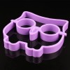DHGATE 2Pck Food Grade Silicone Fried Egg Shaper Purple Owl/Orange