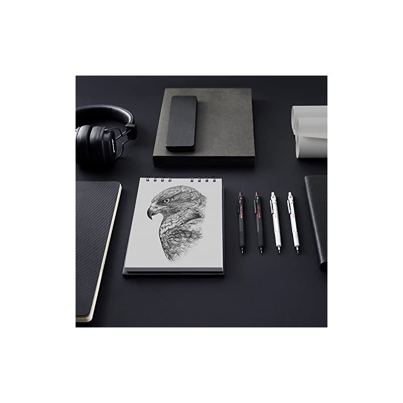 Rotring 600 – Portaminas, 0.7 mm, barril de plata, 7