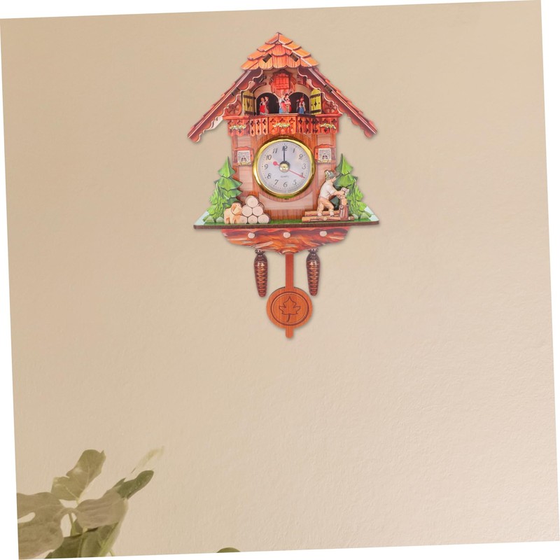 Levemolo Wall Hanging Cuckoo Clock Modern Silent for Home Office