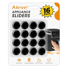 Aieve Appliance Slider, 16 Pcs Appliance Sliders for Kitchen Appliances, Small Appliance Slider for Most Countertop (Black)