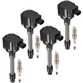 BDFHYK 4 Ignition Coil Pack UF781 and 4 Iridium Spark Plug 95660 Compatible with Honda Civic CR-V l4 1.5L 2017 2018 2019 2020 2021 2022 Coil for 3052059B013 CM11122