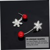 FOMIYES 2Pairs Elegant Snowflake Tassel Pearl Earrings Asymmetrical Chic Ear