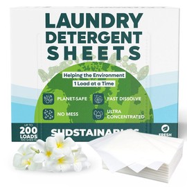 Laundry Detergent Sheets (100 sheets 200 loads) (30 sheets 60 loads) - Scent : Fresh Linen, No. of Sheets: 100 Sheets