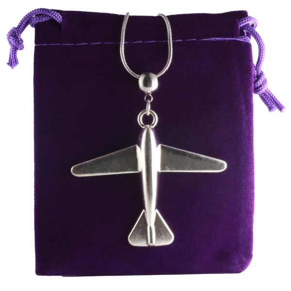 Dave The Bunny Airplane Necklace - Airplane Jewelry for Women