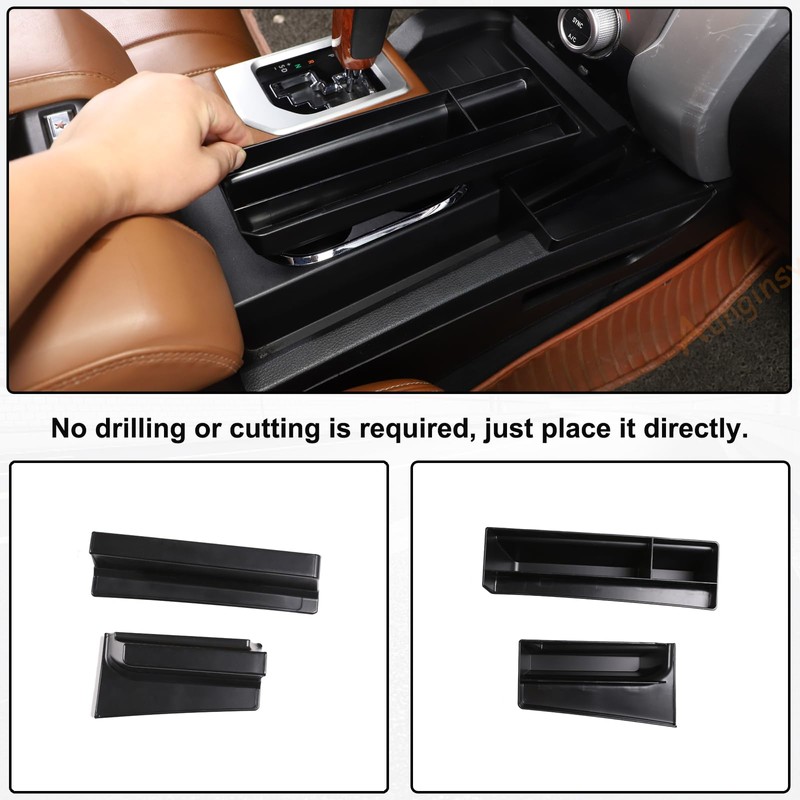 Aunginsy Center Console Side Gear Shift Storage Box Fit Toyot@a