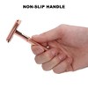 Men Manual Razor Zinc Alloy NonSlip CloseFitting DoubleSided Blade Shaving