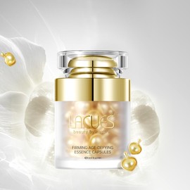 LACUES LACUES 60 Day Type I & III Collagen Face Serums,Anti-Aging Wrinkle,Daily Line Smoothing Skin Care Treatment for Fine Lines, Post-Acne Scars | 3% Squalane + jojoba oil, 60 Individual Capsules