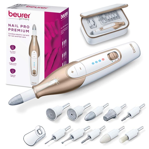 Beurer MP64 Nail Drill Kit, Cordless Electric Nail File with