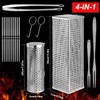 BBQ Net Tube - 2 Pack Rolling BBQ Basket, Quadratisches