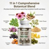 Lymphatic Drainage Capsules 11-in-1 Herbal Detox Supplement Echinacea Dandelion Burdock