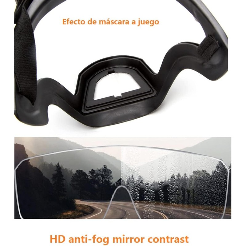 Escudo Facial Ajustable Policarbonato TAIYANYU Anti-vaho (2 pzas)