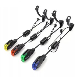 zmart Hirisi B2011 Carp Fishing Alarm Swinger LED Light Indicator Detachable Base Seat for Fishing Alarm Bite Indicator Rod Pod Fishing Alarm Fishing Sensor Swing Arm Rod Stand Fishing Bell Fishing