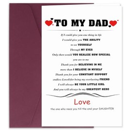 Dad Gifts Father Day Gifts for Dad Thank You Cards with Envelopes Christmas Gift for DadChristmas Thank You Cards DadBirthday Gift Greeting Cards Father DayGifts from Daughter Son