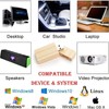 Yaxiny 5 Pack Rectangle Wood 2.0/3.0 USB Flash Drive USB