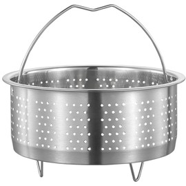 DOITOOL Stainless Steel Steamer Basket for Metal Steamer Insert Steaming Rack with Handle Vegetables Fruit Colander Strainer Rice Cooker Steaming Basket for Dumpling Dim Sum 20cm