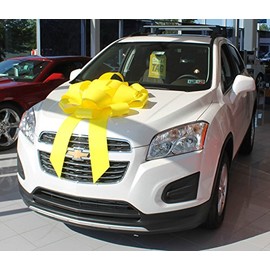 30" Suction Cup Car Bow - Made in USA (Yellow)