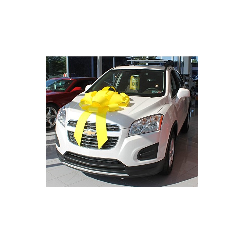 30" Suction Cup Car Bow - Made in USA (Yellow)