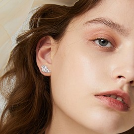 YAFEINI Shih Tzu Gift 925 Sterling Silver Shih Tzu Stud Earrings Shih Tzu Dog Jewelry for Women Shih Tzu Lovers