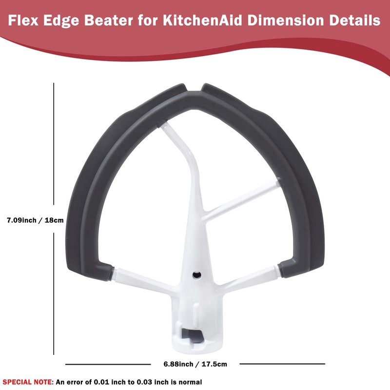 Flex Edge Beater for KitchenAid 5.5-6 QT Bowl-Lift Stand Mixers,Upgrade