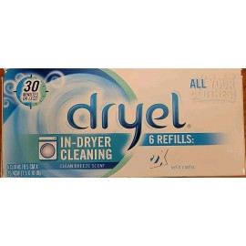 DRYEL Dryer Activated Refill Cloths Original Dry Clean at Home 6 Refills New